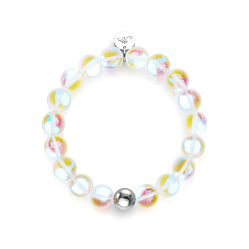 Regenbogen-Supernova | Silber | Galaxy-Glas-Statement-Armband